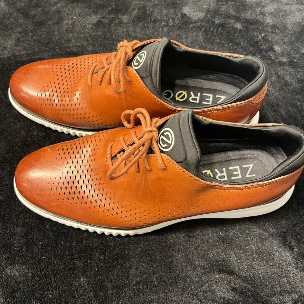 Cole Haan Men's Brown Leather Zerogrand Shoes